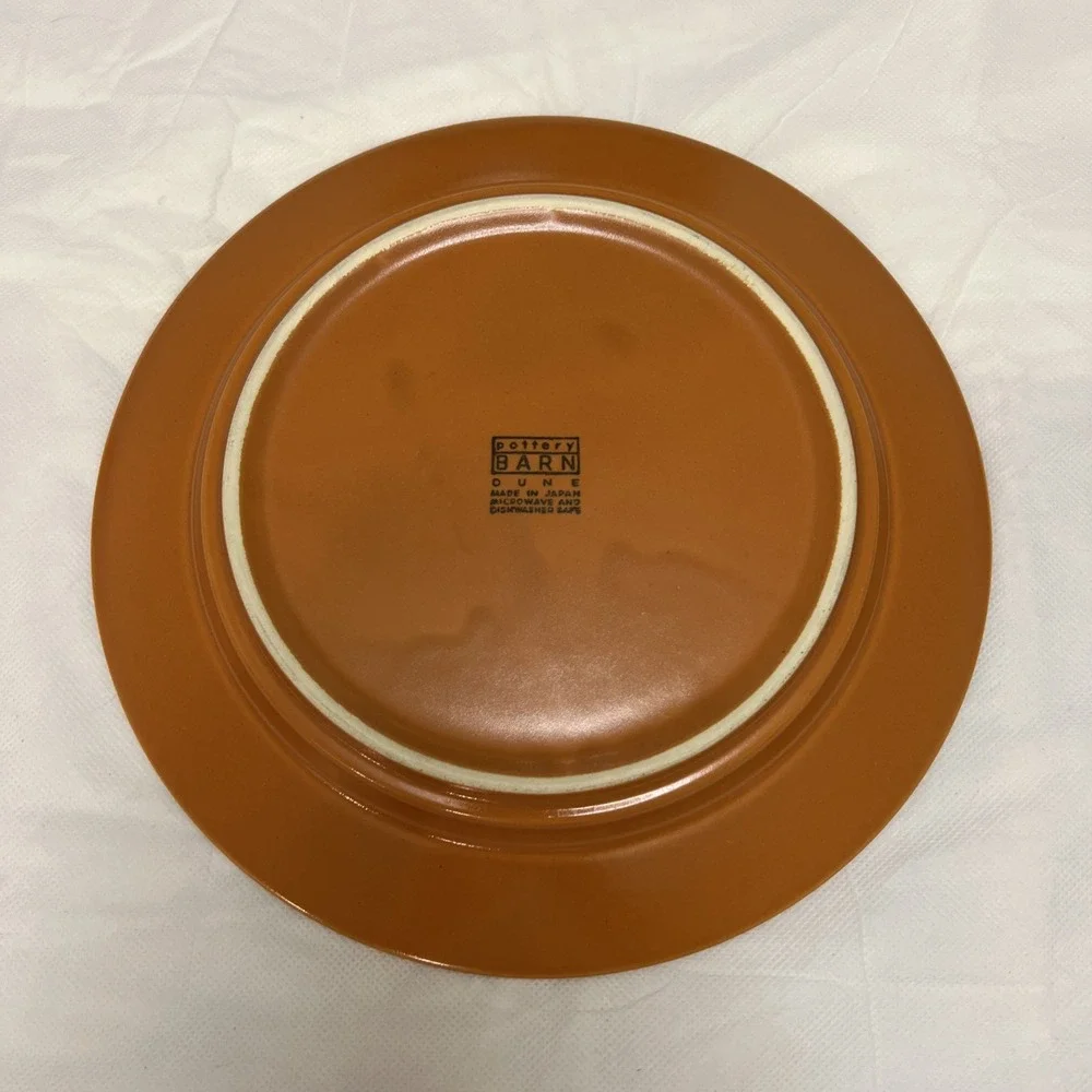 Vtg Pottery Barn Dune Persimmon Dinner Plates Retro MCM Boho Replacement